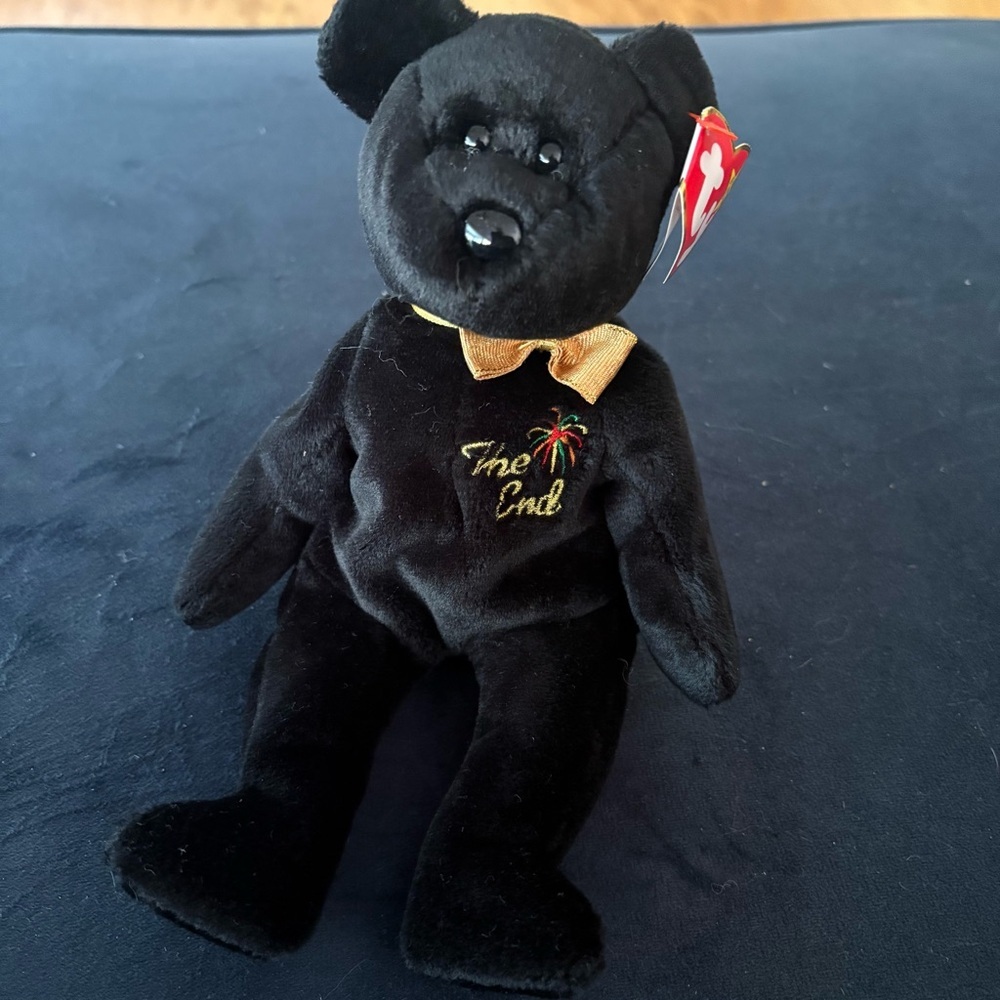 Ty “The End” Black Bear Beanie Baby